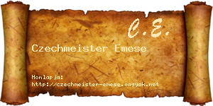 Czechmeister Emese névjegykártya