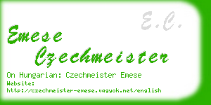 emese czechmeister business card